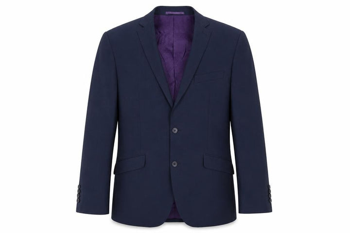 Front view of Charlie Allen for George Men's Navy Blue 40R Wool Blend Blazer