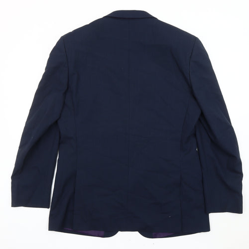 Charlie Allen for George Men's Navy Blue 40R Wool Blend Blazer