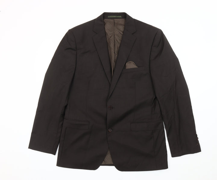 French Connection Men's Brown Wool Blend Regular Blazer Jacket 40R