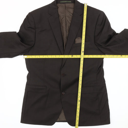 French Connection Men's Brown Wool Blend Regular Blazer Jacket 40R