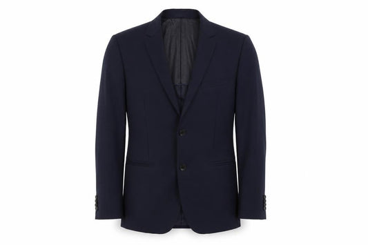 Front view of Jules Men’s Blue Blazer Jacket, size 36, Single Breasted Notch Lapel
