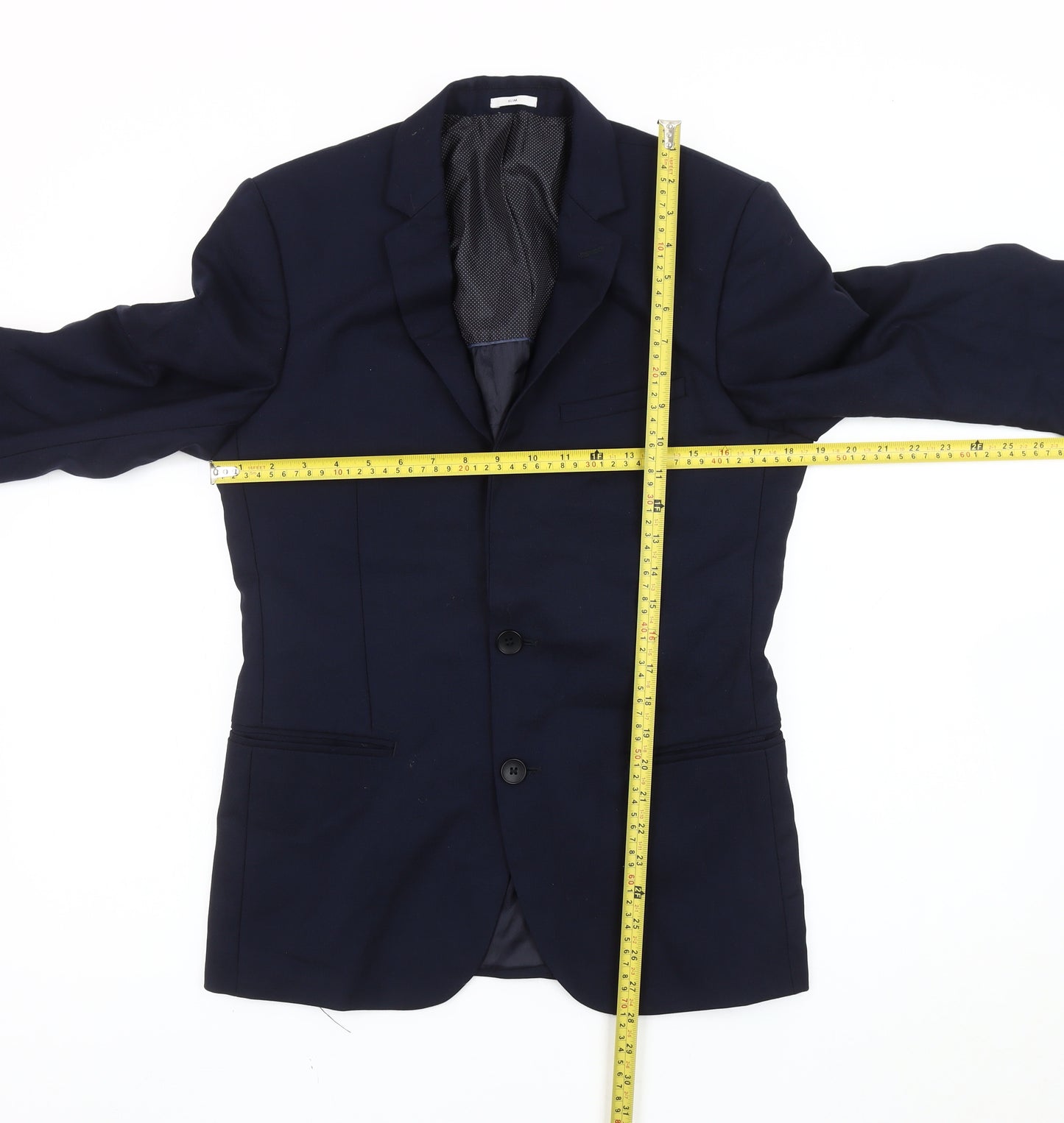 Jules Men’s Blue Blazer Jacket Size 36 Single Breasted Notch Lapel
