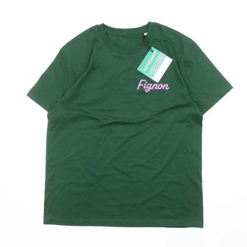Stanley/Stella Men’s Green S Graphic Logo Cotton T-Shirt