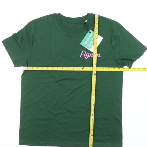 Stanley/Stella Men’s Green S Graphic Logo Cotton T-Shirt