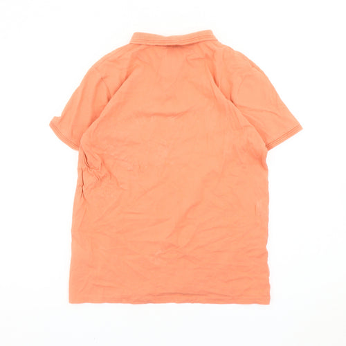 Penguin Boys Orange Cotton Polo Shirt 12-13Y Short Sleeve Casual Logo