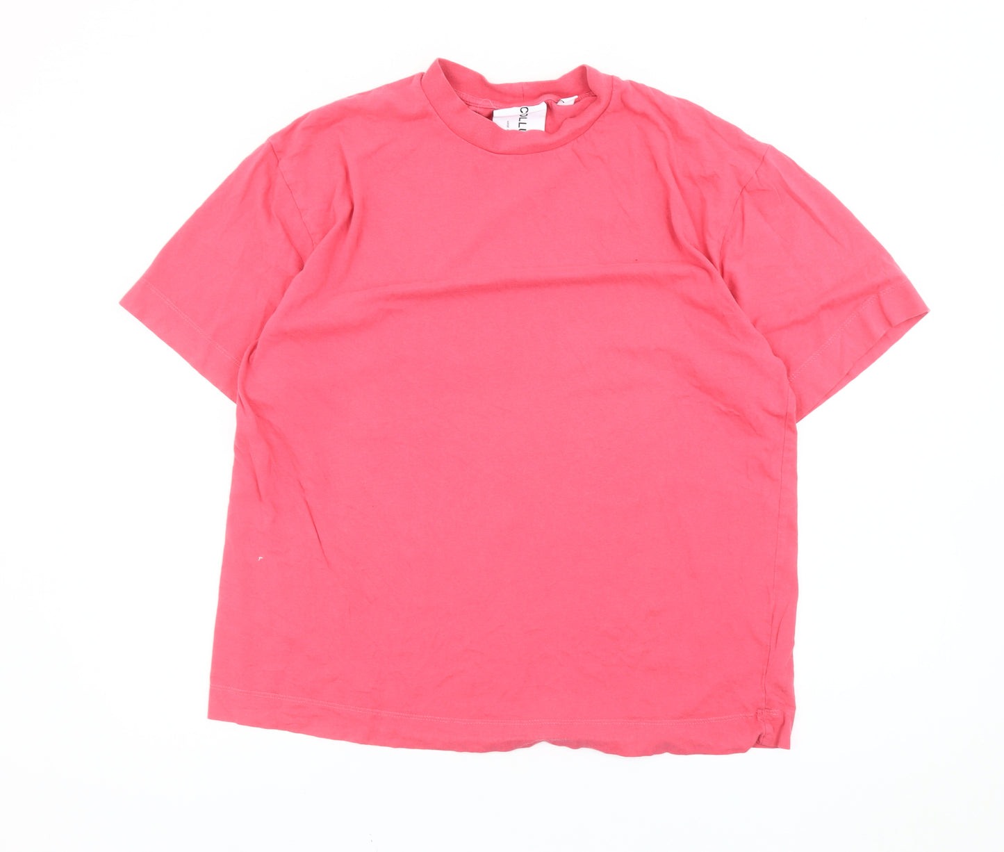 Collusion Men’s Pink Cotton Crew Neck Short Sleeve T-Shirt L