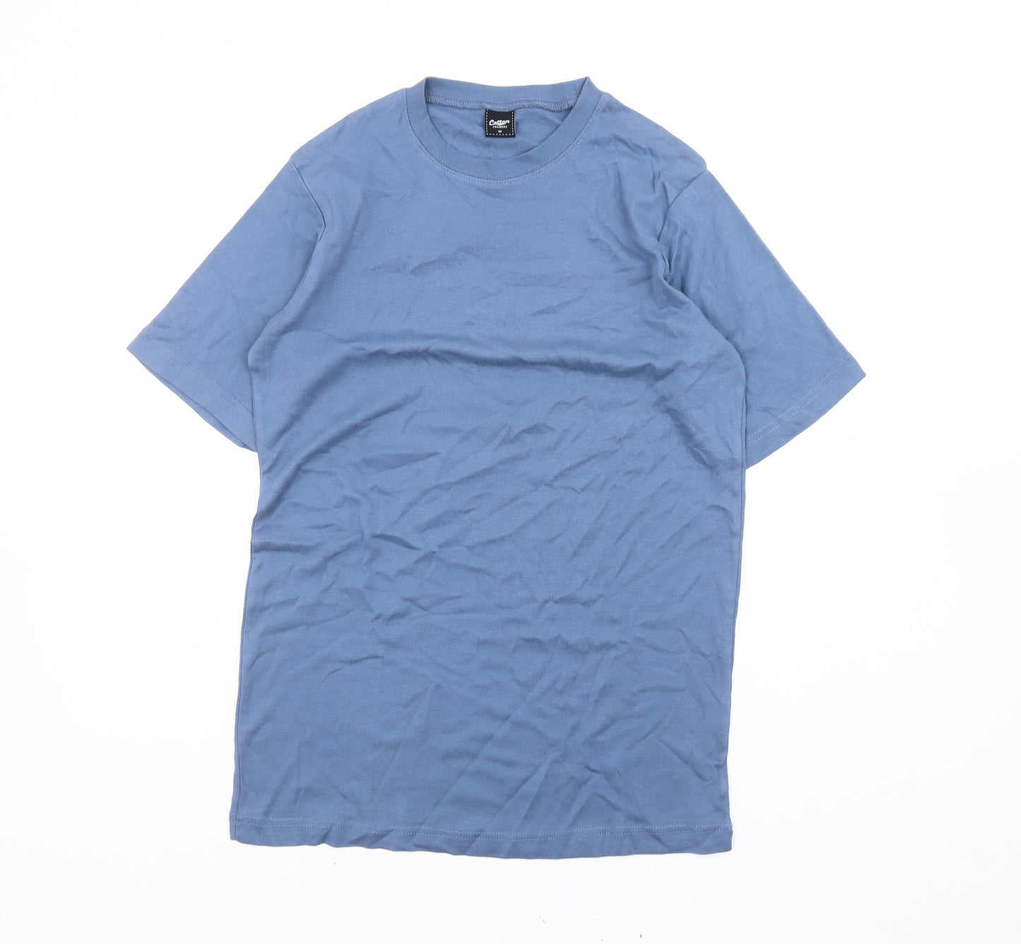 Cotton Traders Mens Blue M Crew Neck Short Sleeve Cotton T-Shirt