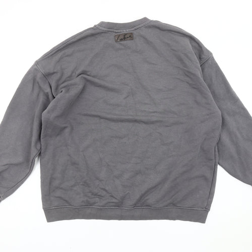 Couture Men's Grey Crew Neck Sweatshirt S Regular Fit Pullover