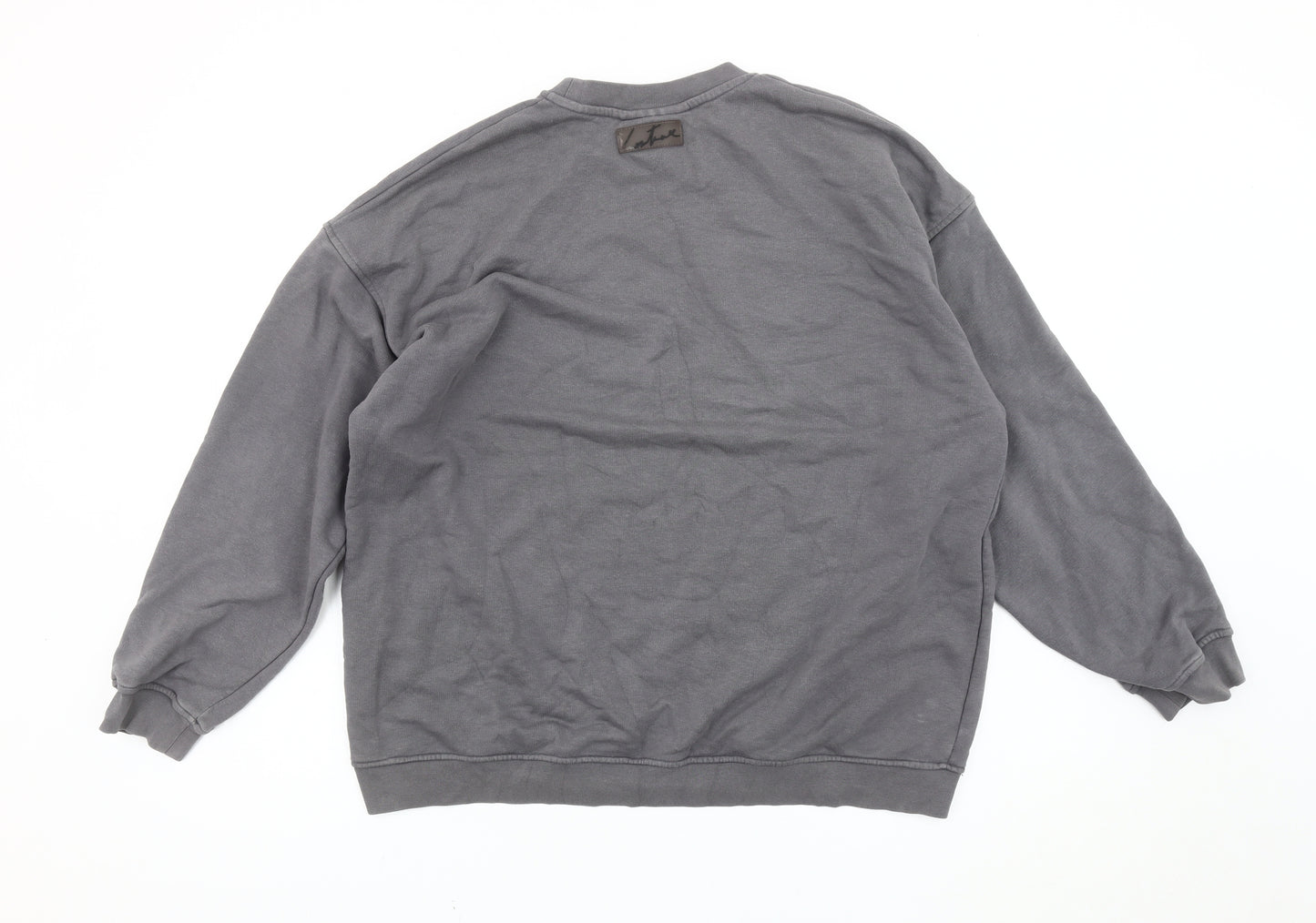 Couture Men's Grey Crew Neck Sweatshirt S Regular Fit Pullover