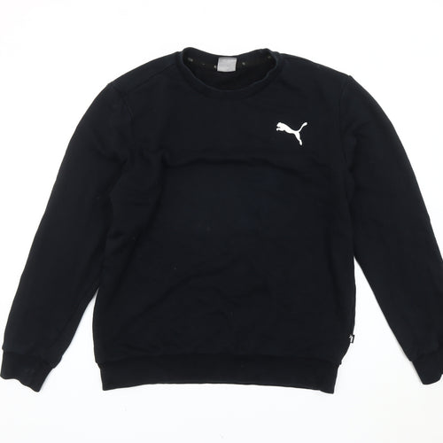 Puma Men’s Black Crew Neck Sweatshirt M Regular Fit Sportswear