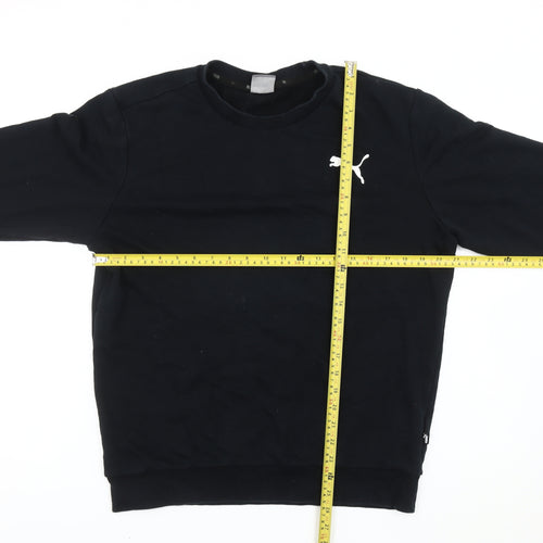 Puma Men’s Black Crew Neck Sweatshirt M Regular Fit Sportswear