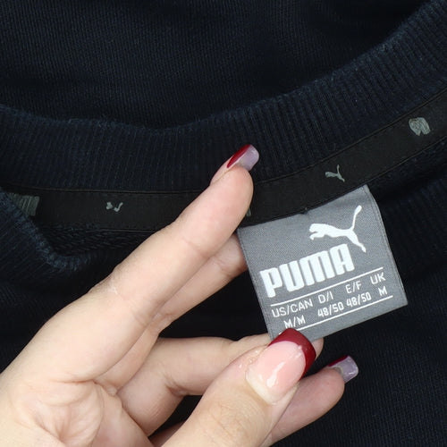 Puma Men’s Black Crew Neck Sweatshirt M Regular Fit Sportswear