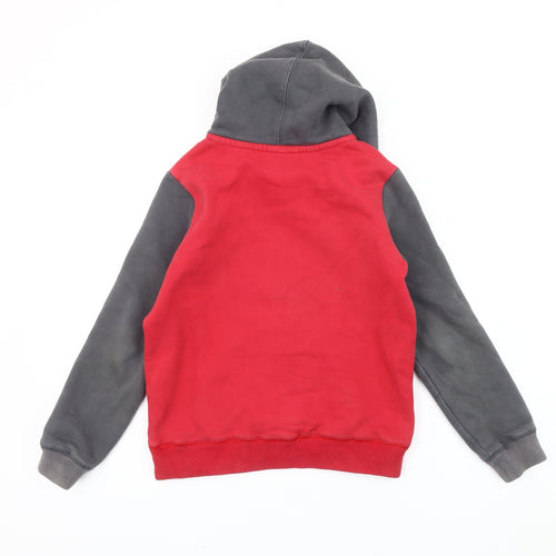 Macron Boys Red Grey NFFC Pullover Hoodie XS Football Sweatshirt