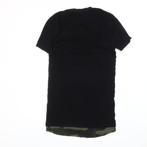 ASOS Men’s Black Camouflage Pocket T-Shirt Size M Crew Neck