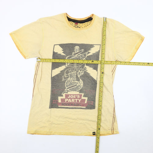 Joe Browns Men's Yellow Graphic Music T-Shirt Size S