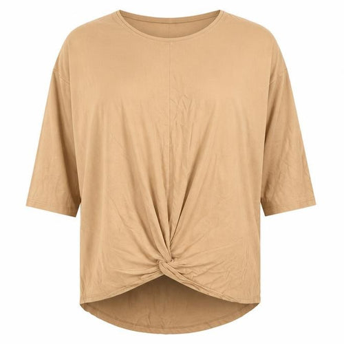 New Look Women's Beige Tunic T-Shirt Size 8 Relaxed Fit