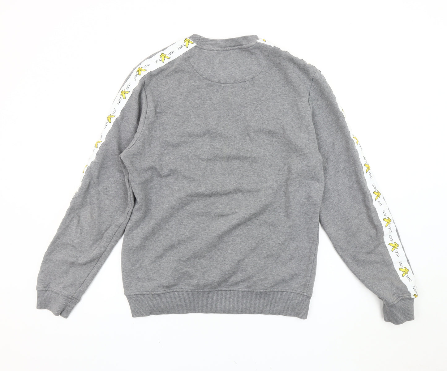 Lyle & Scott Mens Grey Sweatshirt M Logo Crew Neck Pullover
