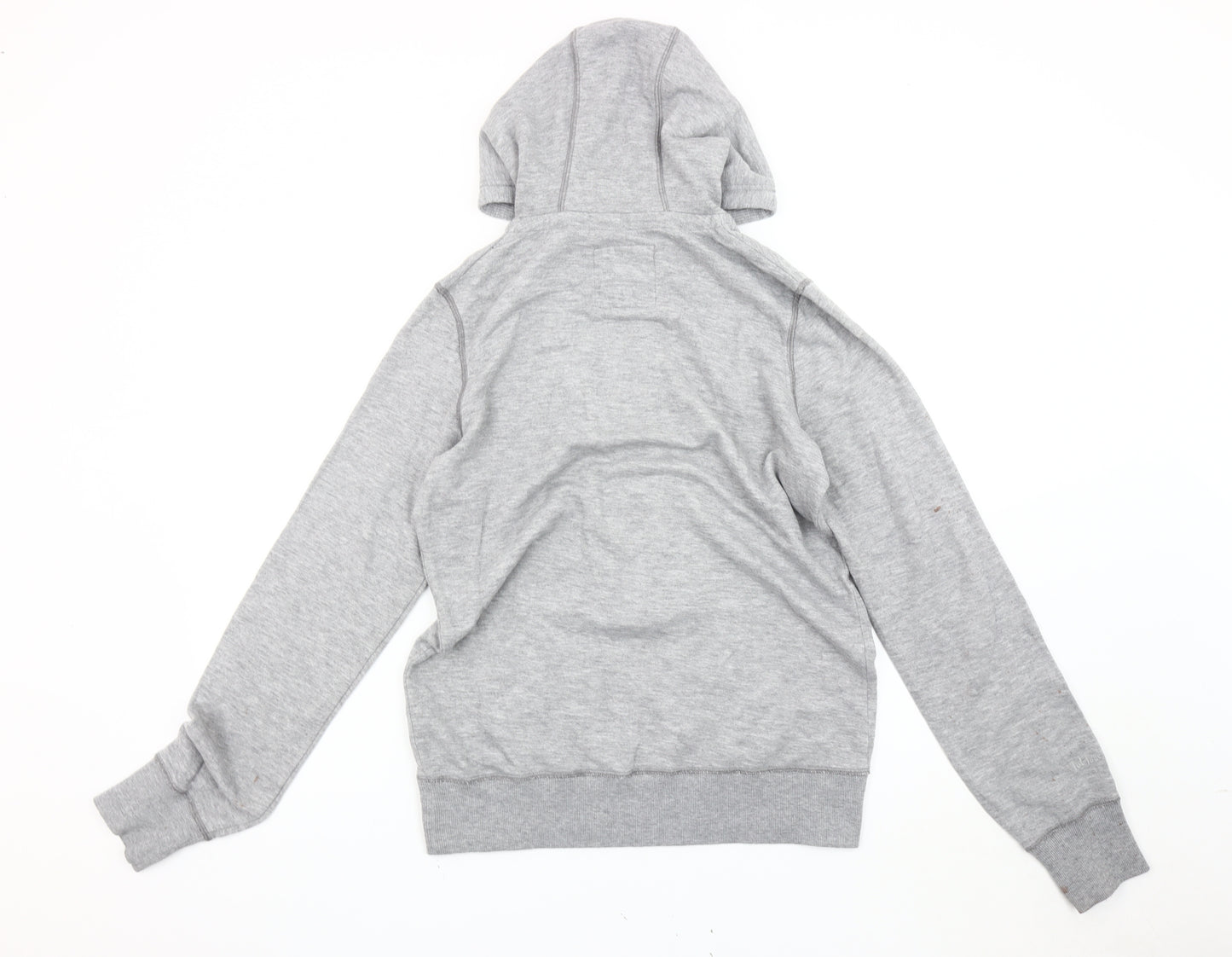 Fat Face Womens Grey Hoodie Size 12 Pullover Zip Logo Casual