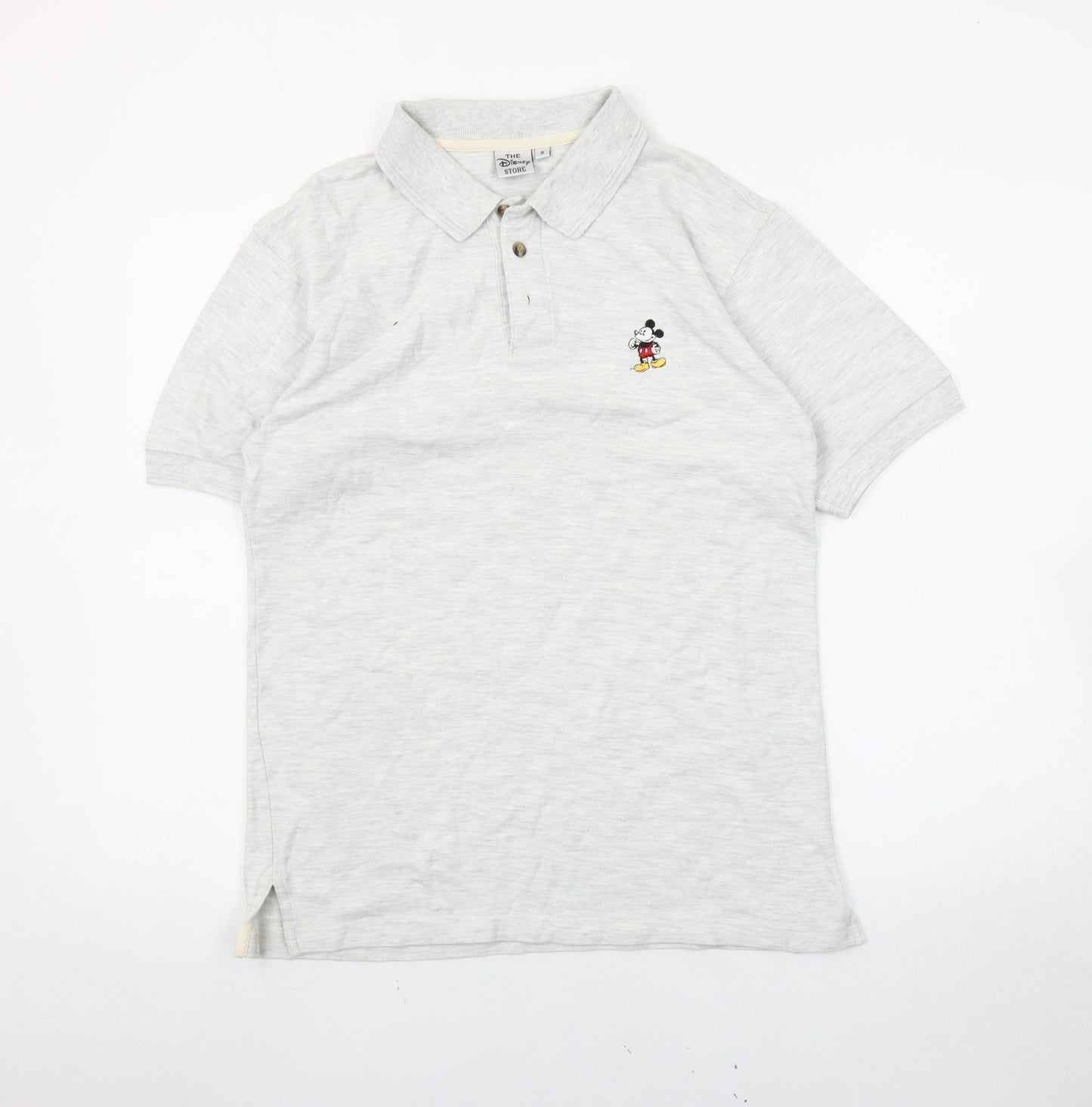 The Disney Store Men’s Grey Polo Shirt S Embroidered Mickey Logo