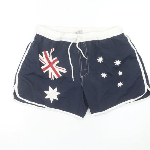 Go Australia Womens Blue Size 16 Athletic Flag Shorts Quick Dry