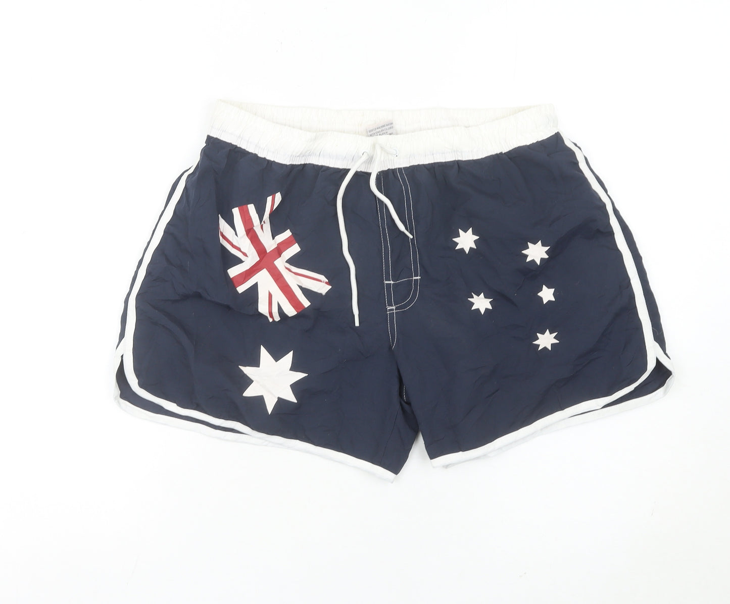 Go Australia Womens Blue Size 16 Athletic Flag Shorts Quick Dry