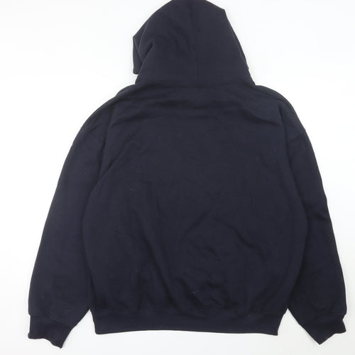 boohooMAN Men’s Black Pullover Hoodie L Graphic Print Logo