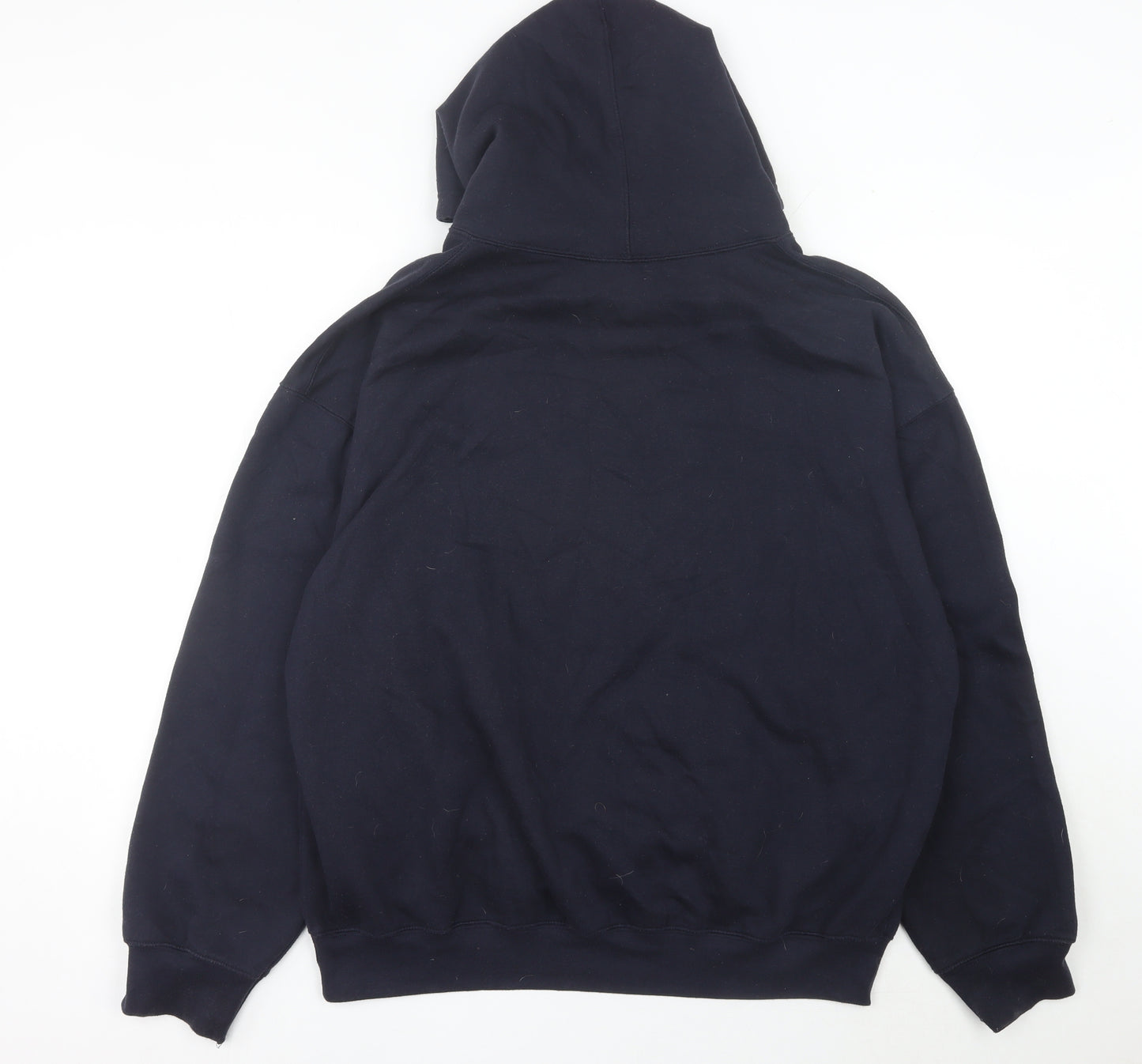 boohooMAN Men’s Black Pullover Hoodie L Graphic Print Logo