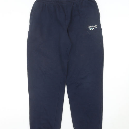 Reebok Mens Blue Sweatpants 28in Waist Regular Fit Sports Casual Joggers