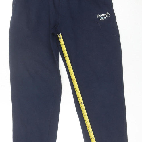 Reebok Mens Blue Sweatpants 28in Waist Regular Fit Sports Casual Joggers