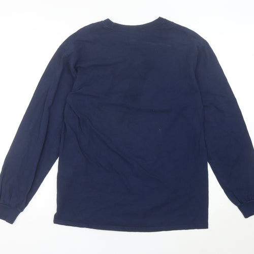 Gildan Men’s Blue Long Sleeve Hayden Wildcats Graphic T-Shirt Size M