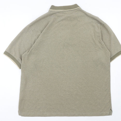 Marks & Spencer Men’s Beige Polo Shirt Medium St Michael Cotton Blend