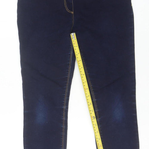 George Girls Blue Jegging Jeans 11-12 Years Slim Fit Elastic Waist