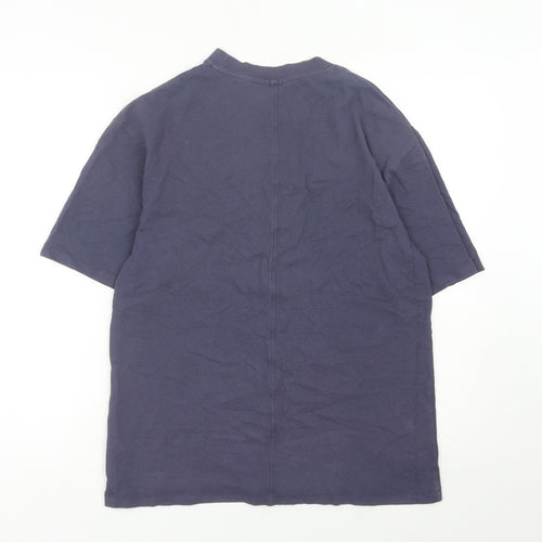 Collusion Men’s Blue XS Crew Neck Cotton T-Shirt