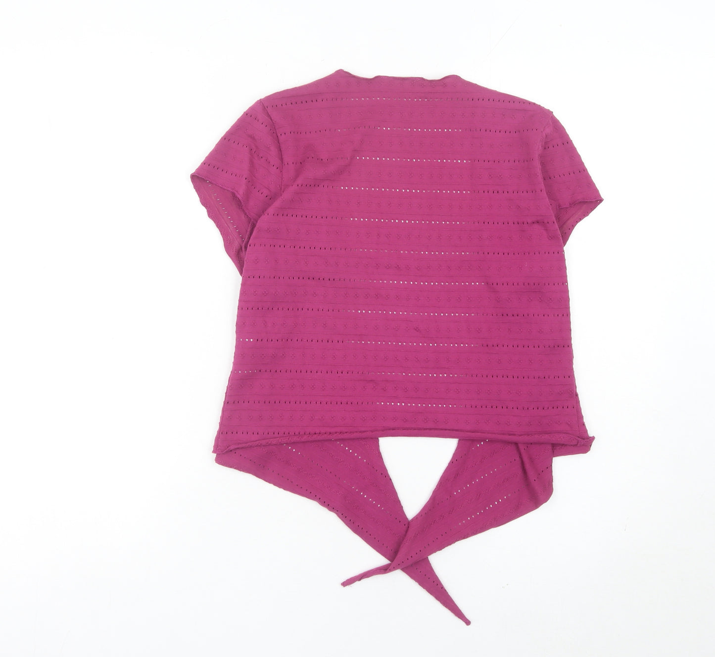 Marks and Spencer Women’s Pink Size 10 Open Knit Short Sleeve Cardigan
