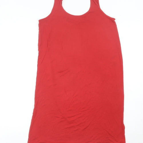 Marks and Spencer Women’s Red Tank Dress Size S Scoop Neck Sleeveless
