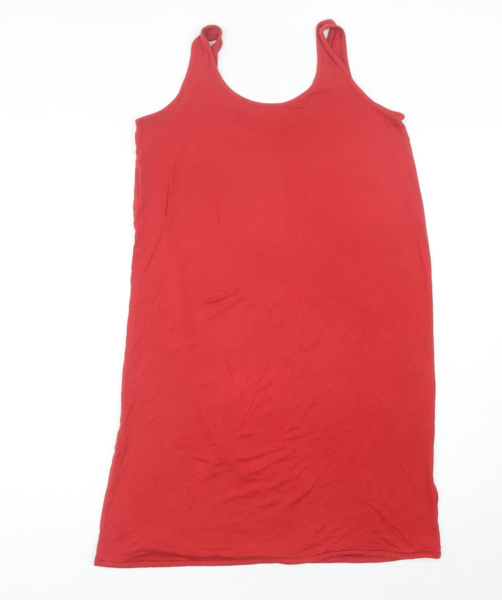Marks and Spencer Women’s Red Tank Dress Size S Scoop Neck Sleeveless