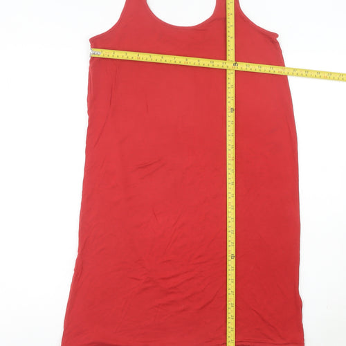 Marks and Spencer Women’s Red Tank Dress Size S Scoop Neck Sleeveless