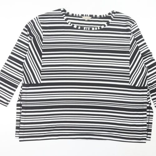 Anthology Women’s Black White Striped Plus Size 24 Jersey Top