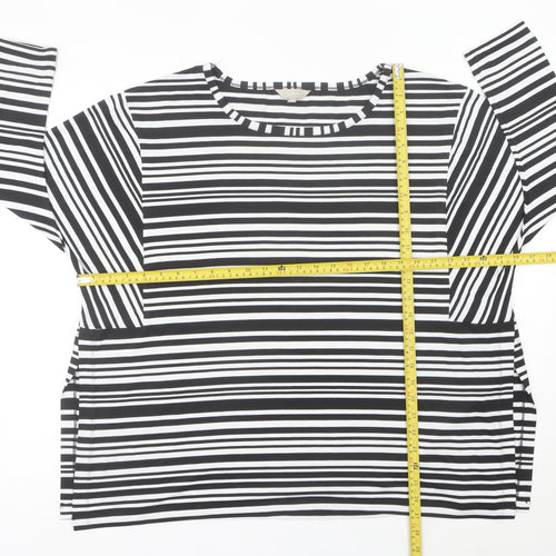 Anthology Women’s Black White Striped Plus Size 24 Jersey Top