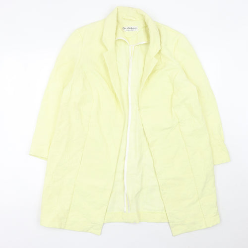 Miss Selfridge Women Yellow UK 12 Lightweight Mid-Length Blazer