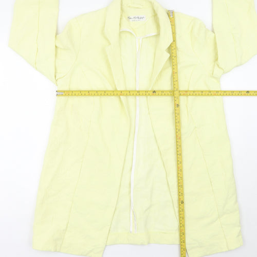 Miss Selfridge Women Yellow UK 12 Lightweight Mid-Length Blazer