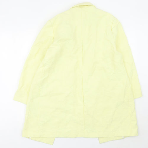 Miss Selfridge Women Yellow UK 12 Lightweight Mid-Length Blazer