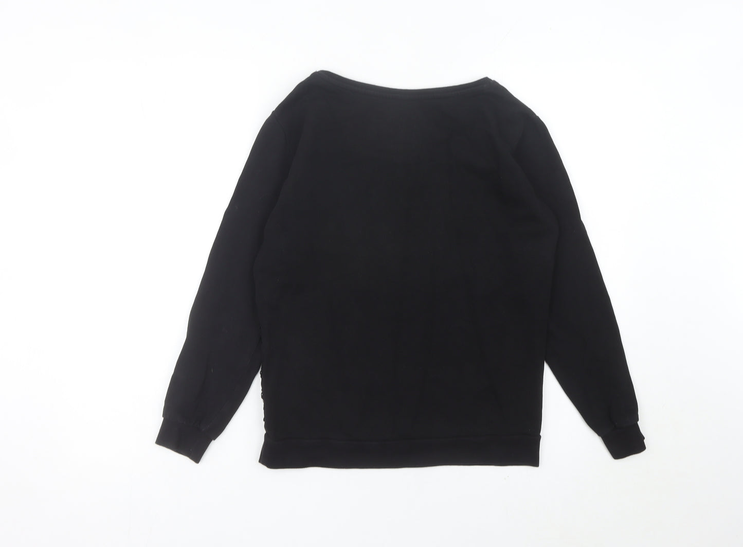 Next Women’s Black Sequin Long Sleeve Pullover Sweatshirt Size 6