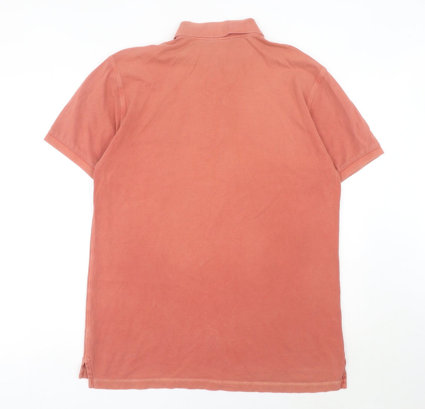 Gap Men's Red Cotton Polo Shirt Size L Regular Fit Short Sleeve