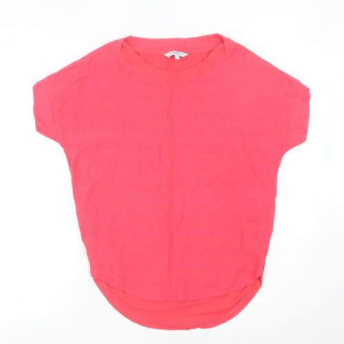 Next Women Pink Size 12 Short Sleeve Crew Neck T-Shirt