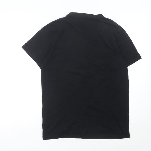 Next Men's Black Cotton Crew Neck Regular Fit T-Shirt Size M