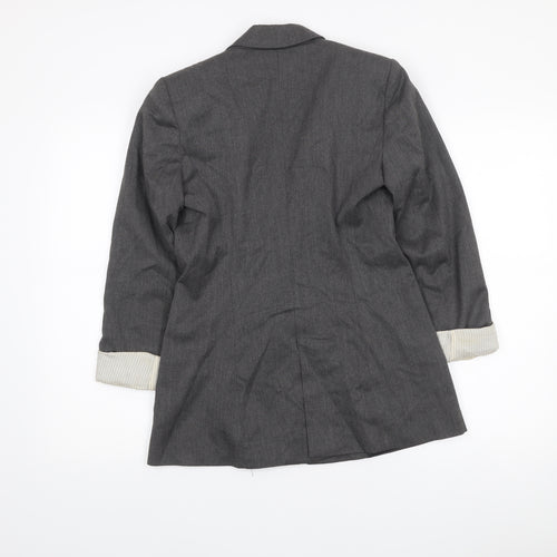 Zara Basic Women’s Grey Slim Fit Blazer Jacket Size 8