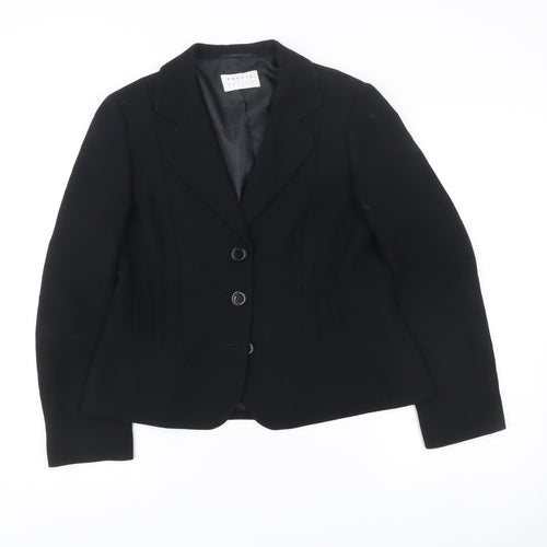 Precis Petite Womens Black Size 10 Tailored Suit Jacket Blazer