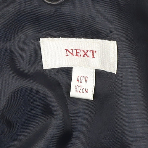 Next Men’s Black Wool Suit Jacket 40R Regular Fit Two Button