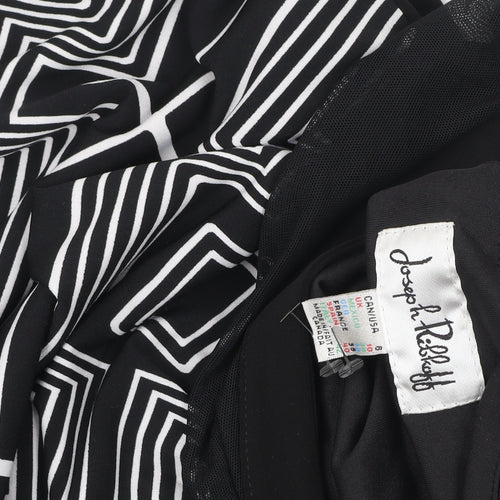 Joseph Ribkoff Women’s Black Geometric Bodycon Dress Size 10
